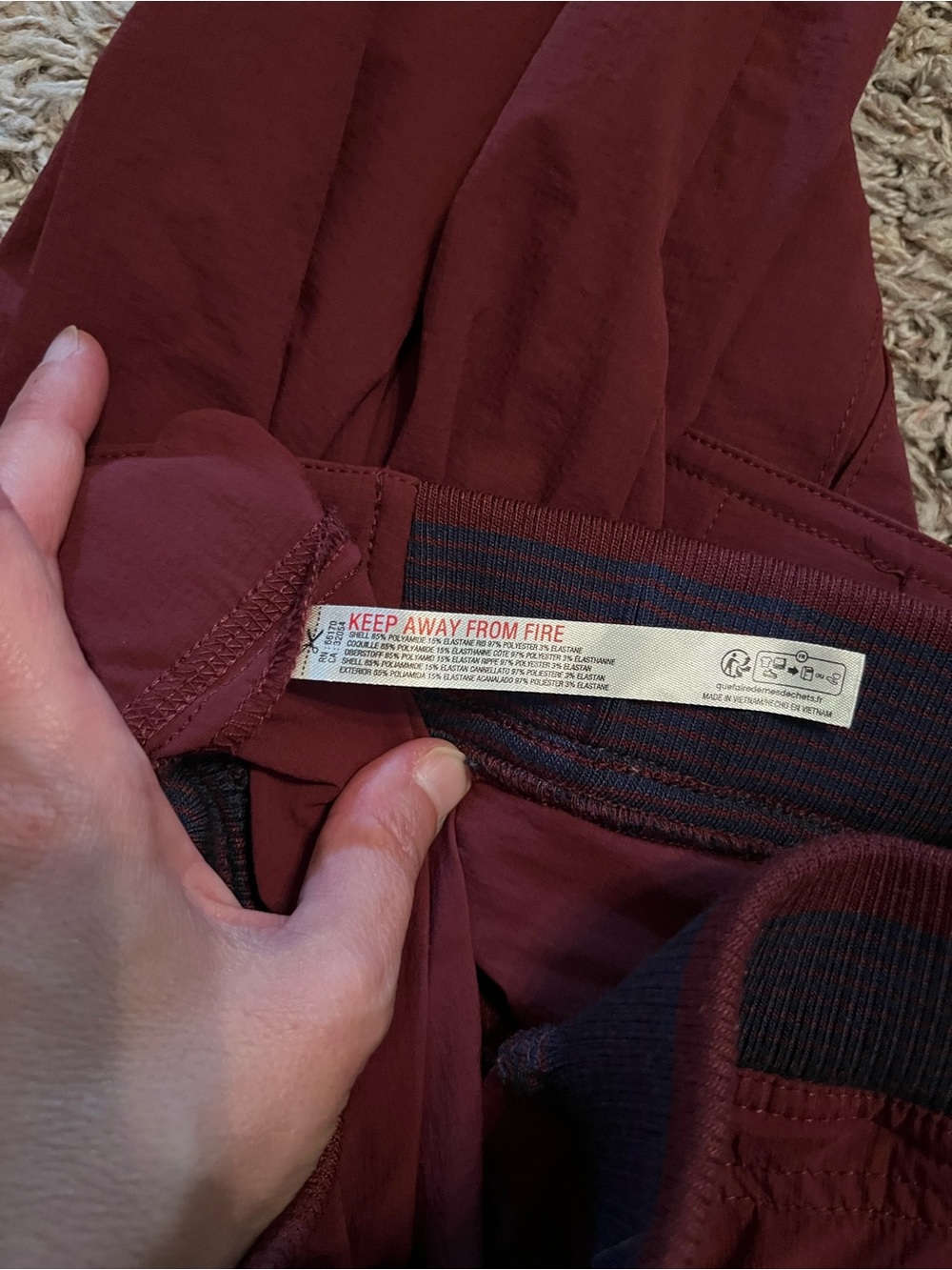 FP MOVEMENT Free People Cascade Flare Cargo Pants in Oxblood Sz XS Low Rise NWOT - Picture 11 of 14